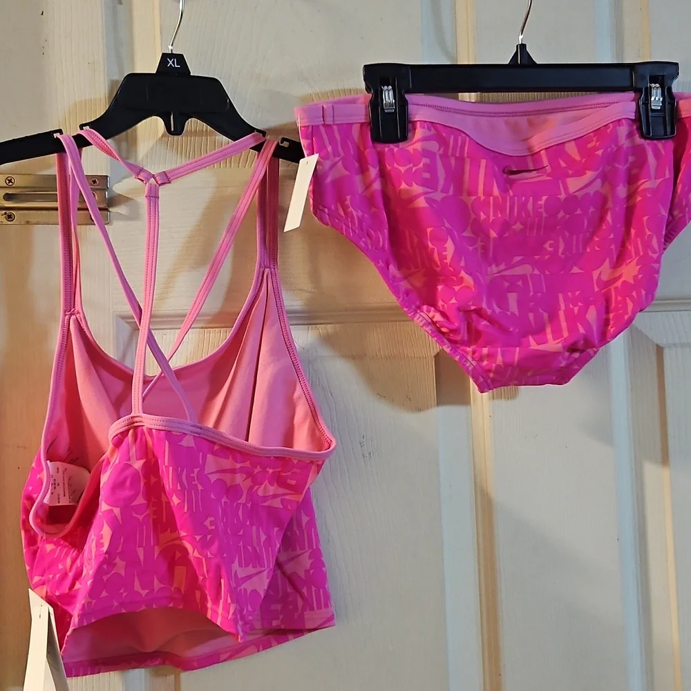 Nike Girls' T-Crossback Midkini Set: PINK: NEW WITH TAGS: SIZE XL